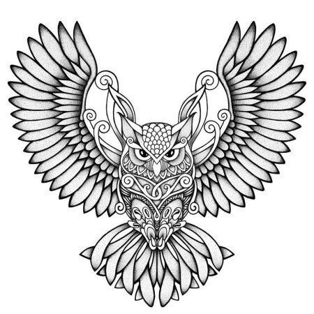 Эскизы татуировок Совы