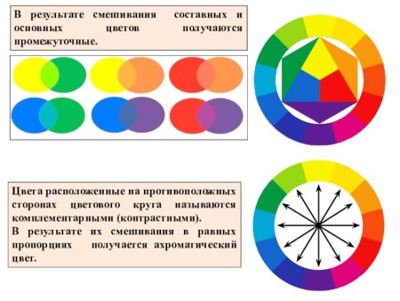 Цветовой круг основные и составные цвета