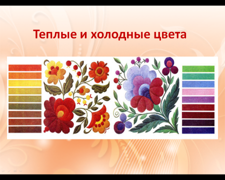 Теплые и холодные цвета