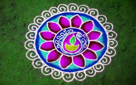 Ранголи знак Вишну