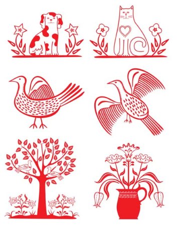 Русский орнамент птицы