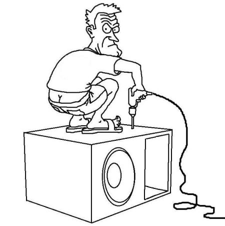 Трафарет на сабвуфер