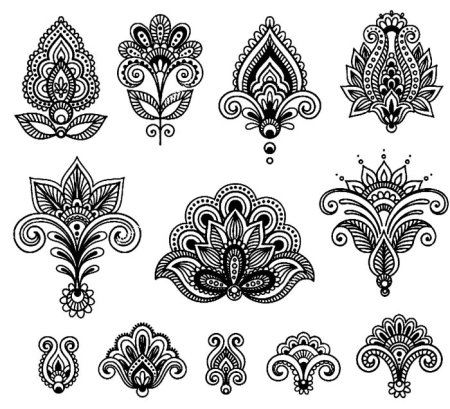 Орнамент хной