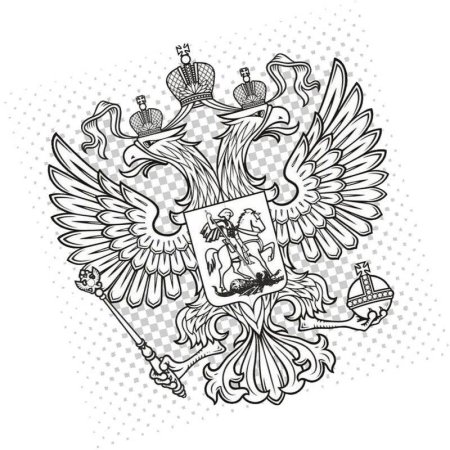Двуглавый орёл герб России вектор