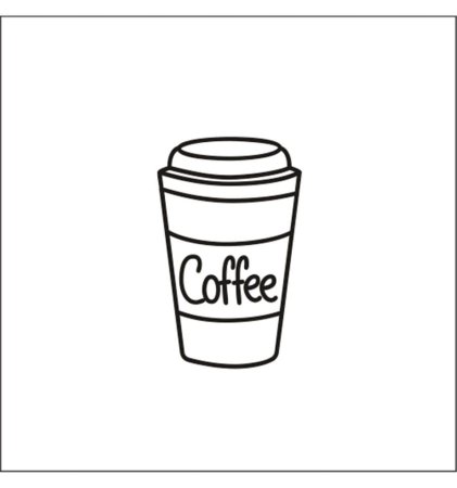 Стакан кофе трафарет