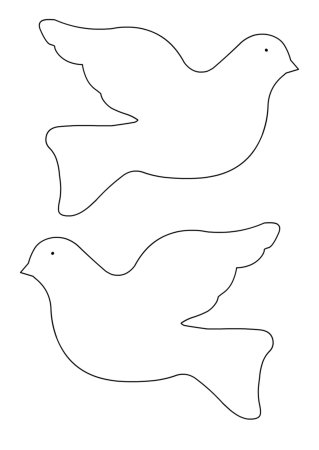Птичка раскраска