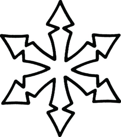 Снежинка трафарет для рисования