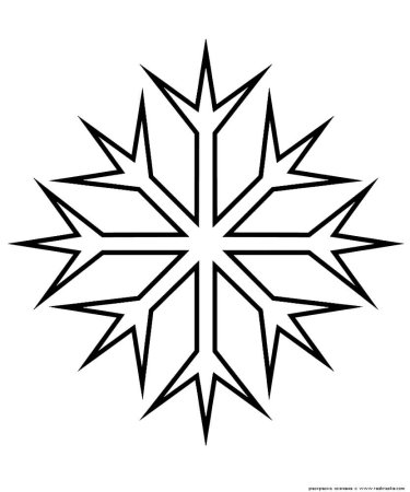 Трафарет снежинка рисунок простой (49 фото)
