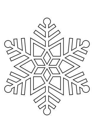 Снежинка трафарет для рисования