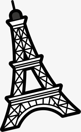 Эйфелева башня контур