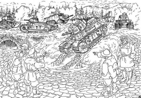 Раскраска боевые сражения для детей