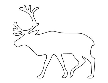 Северный олень силуэт