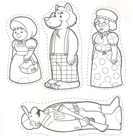 Пальчиковые куклы раскраски