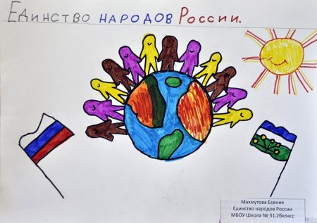 Раскраска Дружба народов для детей