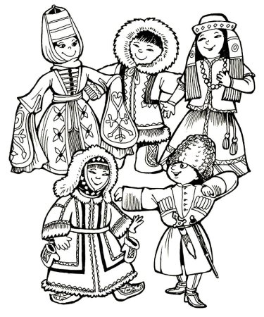 Раскраска мир Дружба