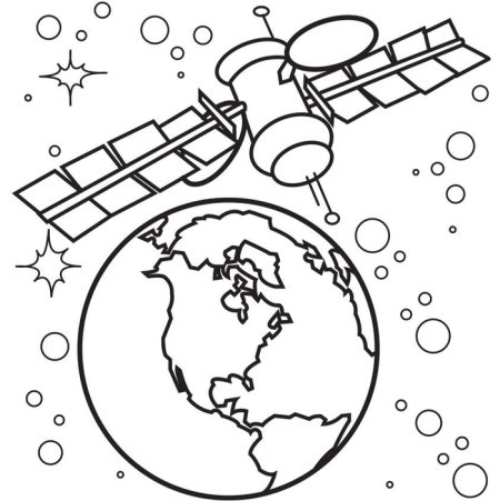 Раскраска день космонавтики для детей