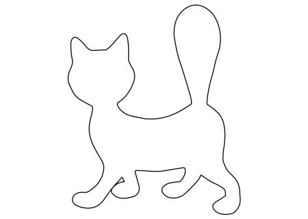 Трафарет кошки