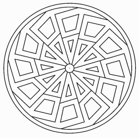 Тарелка с геометрическими фигурами раскраска