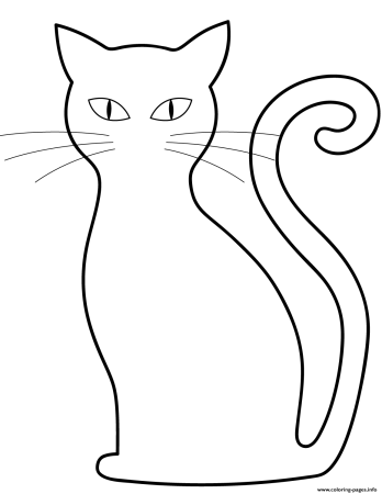 Трафарет кошка рисунок для вырезания (49 фото)
