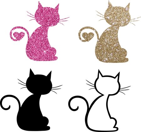 Трафарет кошки