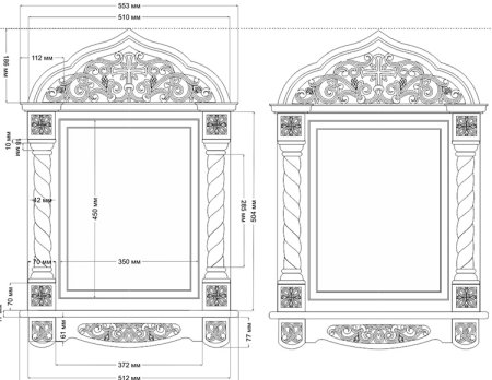 DXF чертежи для ЧПУ фрезера по дереву