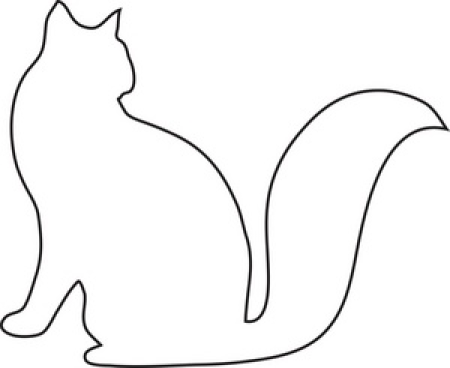 Силуэт кошки для аппликации