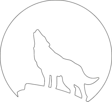Трафарет волка для вырезания