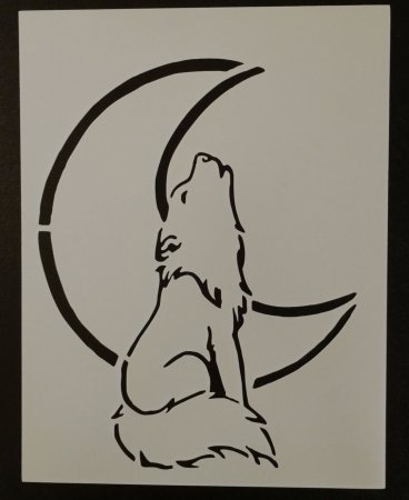 Трафарет волк воет на луну рисунок (43 фото)