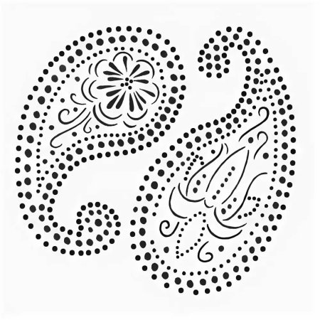 Точечная роспись трафареты