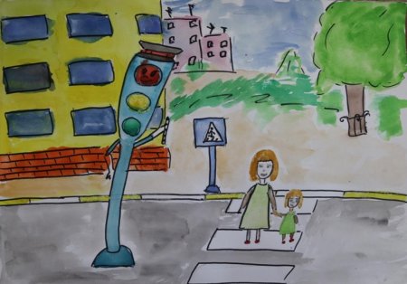 Рисунки светофора на конкурс