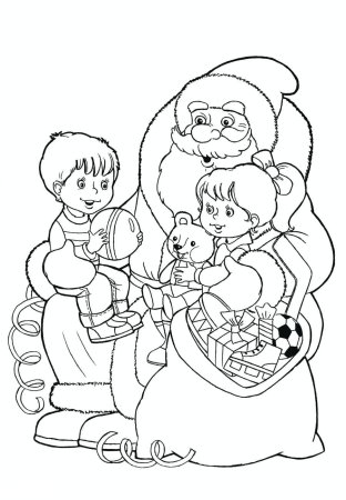 Новогодняя открытка раскраска