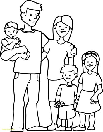 Трафарет рисунка моя семья из 4 человек (42 фото)