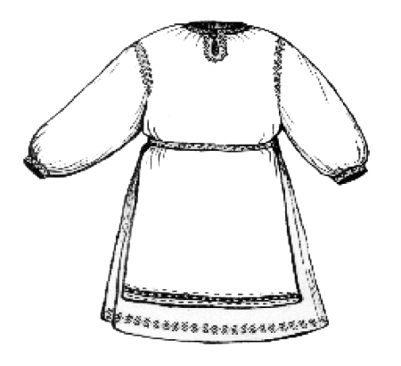 Раскраски русской рубахи и сарафана