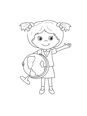 Ученик раскраска