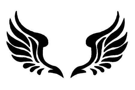 Крылья трафарет