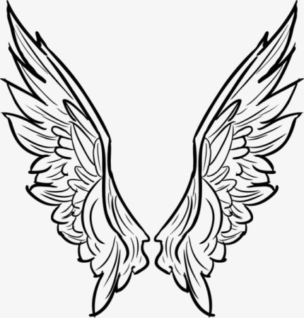 Трафарет крылья рисунок (45 фото)