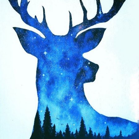 Акварельные силуэты животных