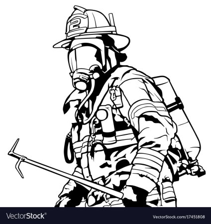 Трафарет рисунок пожарного (44 фото)