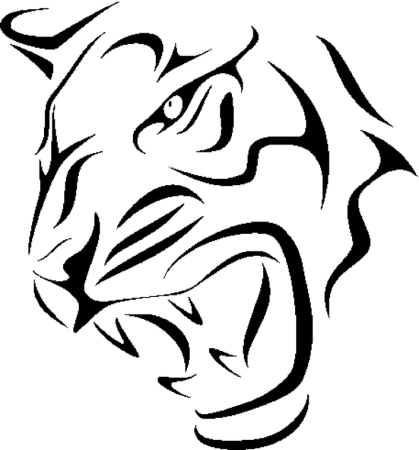 Тату тигра трайбл