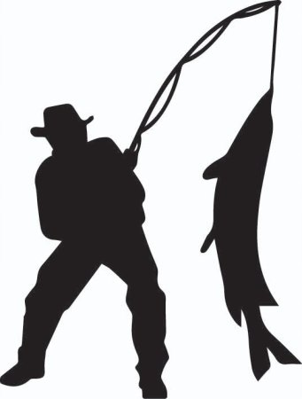 Силуэты рыбаков