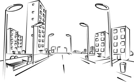 Трафарет улицы города