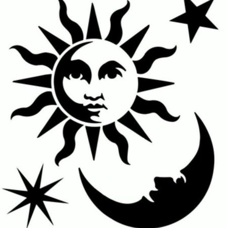 Трафареты на окна новогодние месяц