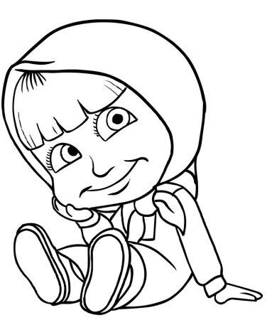 Рисунок Маши из мультфильма
