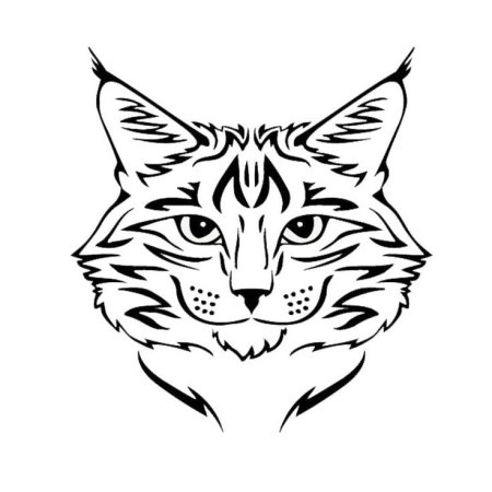 Тату морда кота