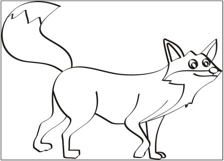 Раскраска лиса