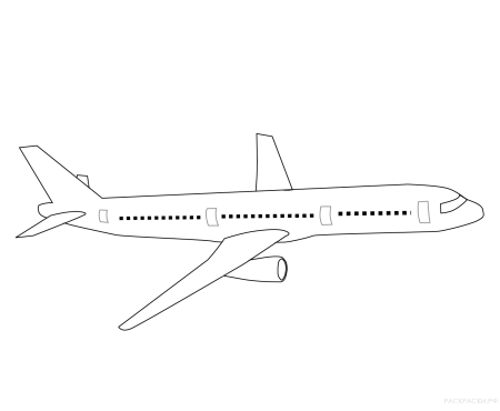 Раскраска самолет Аэробус 320