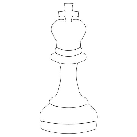 Шахматная фигура ферзь раскраска