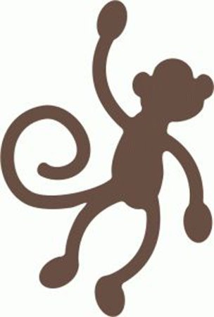 Трафарет обезьянки для вырезания