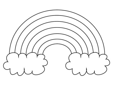 Радуга раскраска для детей