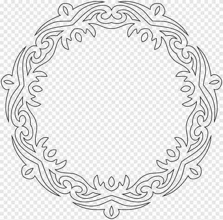 Круглая ажурная рамка